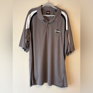 Harley-Davidson Gray and Black Polo Shirt Men’s 3X